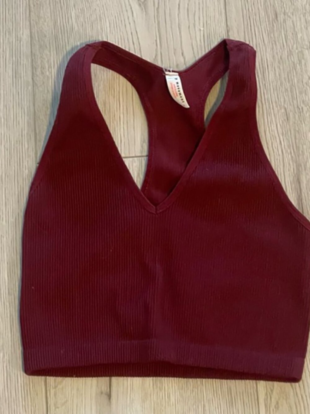 Free People Movement Free Throw Crop Top- Ribbed Sport Bralette